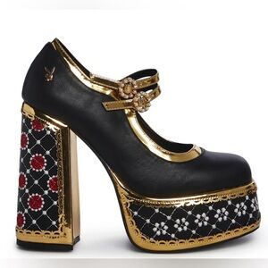 Koi Footwear Playboy 70th Anniversary Royal Playboy World Bejeweled Heels - SZ 7